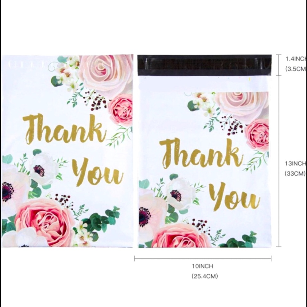 NEW Poshmark Packages "Thank you!" Gift Wrap Shipping Supplies Set ~ 3 Items - Picture 7 of 11